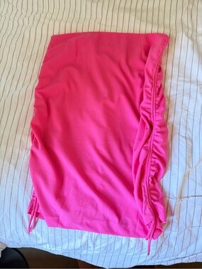 Zara Hot Pink Ruched Side Skirt L Women